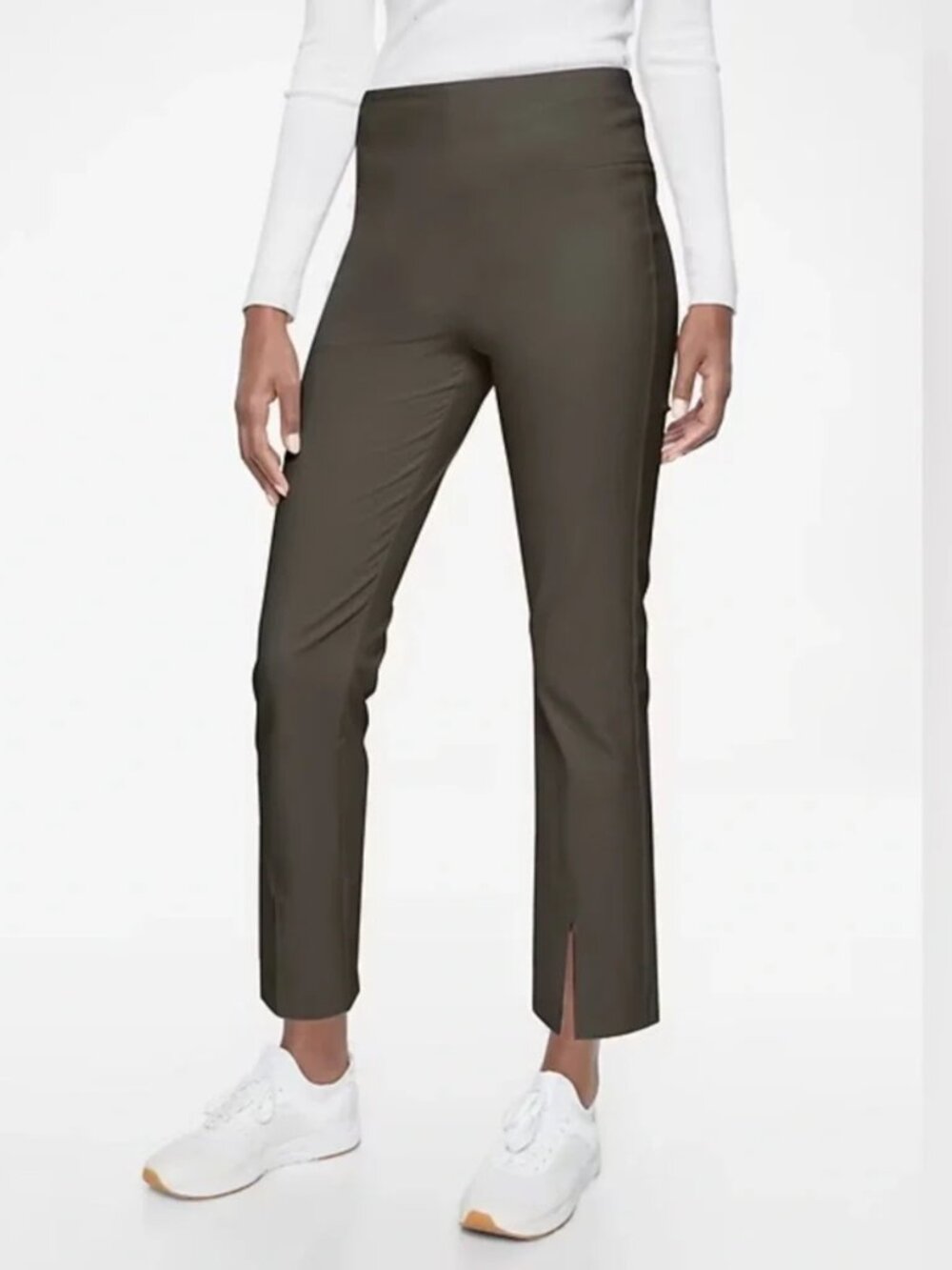 NWT Athleta Wander Slim Pant in Arbor Olive | Size 12T